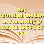 Buy CRUDEOIL|16FEB24 in Commodity @ 6323 SL 6269 TGT 6431
