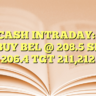CASH INTRADAY:-BUY BEL @ 208.5 SL 206.4 TGT 211,212