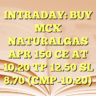 INTRADAY: BUY MCX NATURALGAS APR 150 CE AT 10.20 TP 12.50 SL 8.70 (CMP-10.20)
