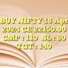 BUY NIFTY 18 Apr 2024 CE 22150.00CMP : 110SL : 80TGT : 140