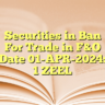 Securities in Ban For Trade in F&O
Date 01-APR-2024:
1 ZEEL