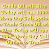Crude Oil will Rise Today will see 100+ Move Buy Call Option to Trade Crude Oil will Rise Today will see 100+ Move Buy Call Option to Trade