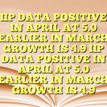 IIP DATA POSITIVE IN APRIL AT 5.0 EARLIER IN MARCH GROWTH IS  4.9 IIP DATA POSITIVE IN APRIL AT 5.0 EARLIER IN MARCH GROWTH IS  4.9