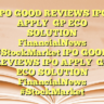 IPO GOOD REVIEWS IPO APPLYGP ECO SOLUTION FinancialNews #StockMarket IPO GOOD REVIEWS IPO APPLYGP ECO SOLUTION FinancialNews #StockMarket