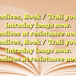 Indices, Book / Trail your intraday longs now. Indices at resistance now Indices, Book / Trail your intraday longs now. Indices at resistance now