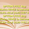 OPTION PICK Buy Marico 660CE in between 16.50-.40 sl 14.20 TGT 19 OPTION PICK Buy Marico 660CE in between 16.50-.40 sl 14.20 TGT 19