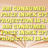 RBI CONSUMER PRICE INDEX CPI PROJECTION IS 4.5 RBI CONSUMER PRICE INDEX CPI PROJECTION IS 4.5