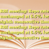 RBI meeting: Repo rate unchanged at 6.5% for eighth consecutive time  RBI meeting: Repo rate unchanged at 6.5% for eighth consecutive time
