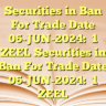 Securities in Ban For Trade Date 06-JUN-2024:
1 ZEEL Securities in Ban For Trade Date 06-JUN-2024:
1 ZEEL