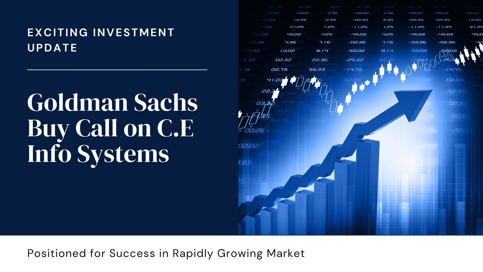 Goldman Sachs Initiates Buy Call on C.E Info Systems