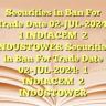Securities in Ban For Trade Date 02-JUL-2024:
1 INDIACEM
2 INDUSTOWER Securities in Ban For Trade Date 02-JUL-2024:
1 INDIACEM
2 INDUSTOWER