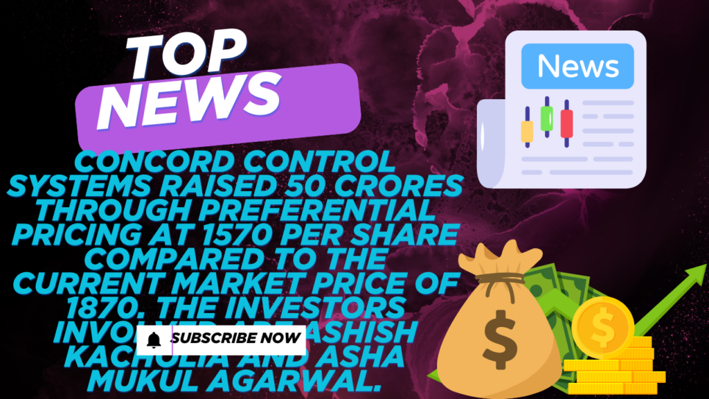 Concord Control Systems Raised 50 Crores