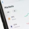 Cryptocurrency trading screen showing Bitcoin and Ethereum charts