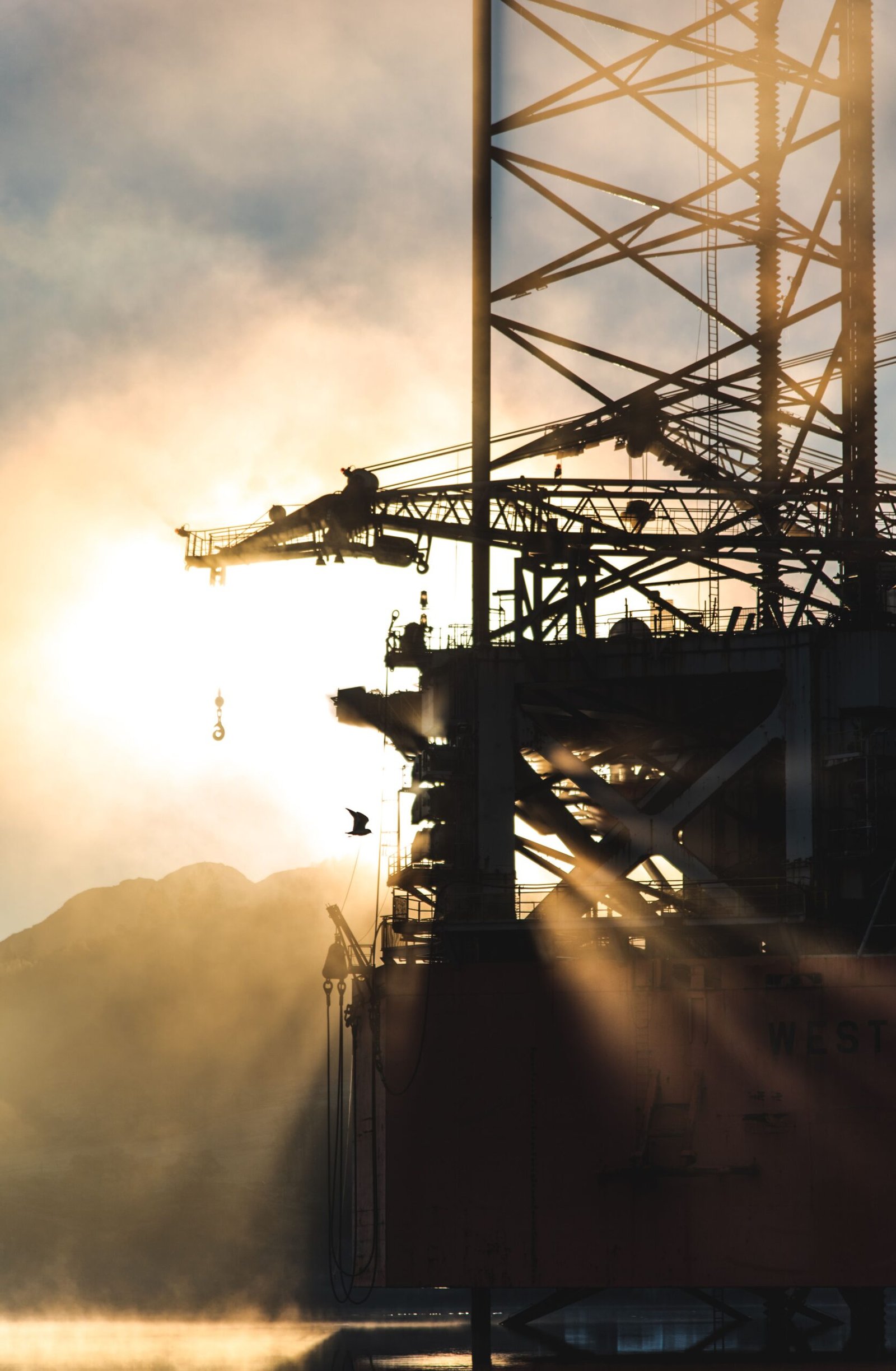 Oil rig platform representing Brent crude oil price surge amid US Iran conflict