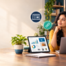 Indian creator reviewing affiliate marketing platforms on a laptop and mobile device